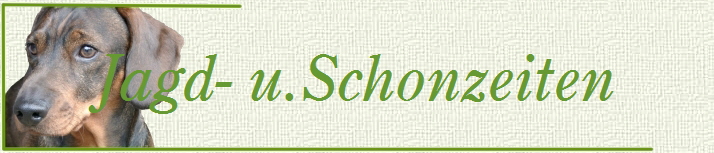 Jagd- u.Schonzeiten